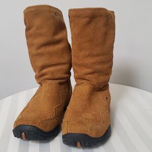 Wolverine Winter Boots Womens 5 Suede Waterproof Slouch Sherpa Lined Non Skid